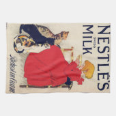 Meisje met katten, Vintage Poster, Alexandre Stein Theedoek (Horizontaal)