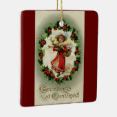 meisje met keramisch mandje keramisch ornament (Rechts)