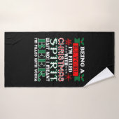 Meisje met kerst in de kiem badhanddoek (Badhanddoek)