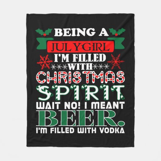 Meisje met kerst in de kiem fleece deken (Voorkant)
