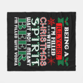 Meisje met kerst in de kiem fleece deken (Voorkant (Horizontaal))