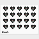 Meisje met kerst in de kiem hart sticker (Vel)
