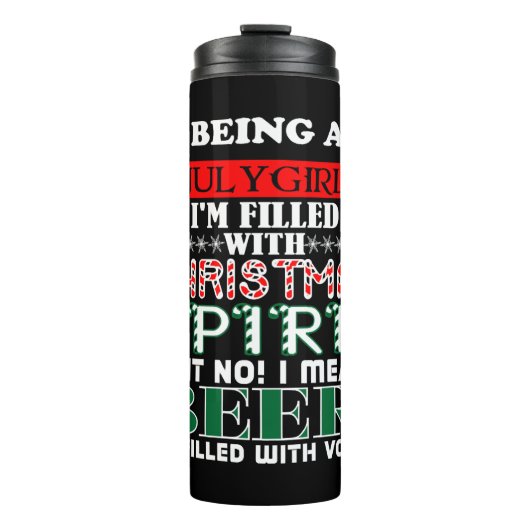 Meisje met kerst in de kiem thermosbeker (Voorkant)