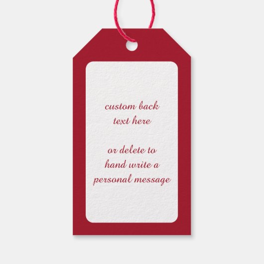 meisje met kerstboom, Ellen Clapsaddle Cadeaulabel (Achterkant)