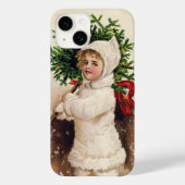  meisje met kerstboom, Ellen Clapsaddle Case-Mate iPhone Case (Achterkant)