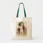  meisje met kerstboom, Ellen Clapsaddle Tote Bag (Voorkant)