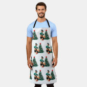  meisje met kerstboom schort (Gedragen)