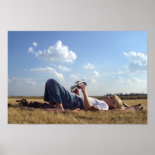 Meisje met Kite Poster (Voorkant)