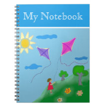 Meisje met Kites Flowers Sun Drawing