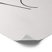 Meisje met kitten - Line Art Poster (Hoek)