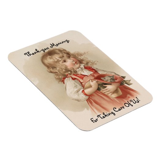  meisje met Kitten Magneet (Rechterzijde)