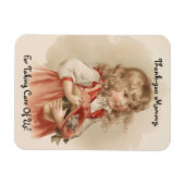 meisje met Kitten Magneet (Horizontaal)