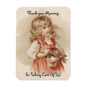  meisje met Kitten Magneet (Verticaal)