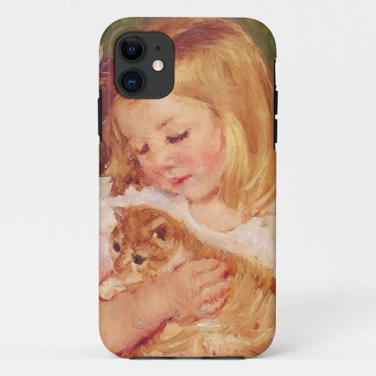 Meisje met Kitten, Mary Cassatt Case-Mate iPhone Case (Achterkant)
