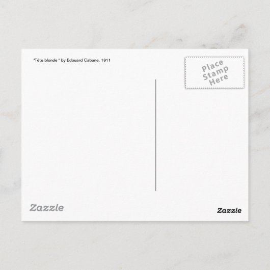 Meisje met kitten: schilderij van E. Cabane Briefkaart (Achterkant)