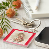 meisje met Kitten Sleutelhanger (Voorkant Rechts)