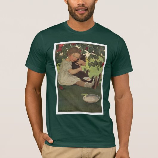 Meisje met Kitten T-shirt (Voorkant)