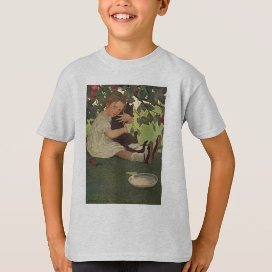 Meisje met Kitten T-shirt (Voorkant)