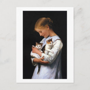 Meisje met Kittens, Albert Anker Briefkaart