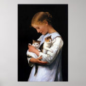 Meisje met Kittens, Albert Anker Poster (Voorkant)
