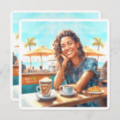 Meisje met koffiepauze (Voorkant / Achterkant)