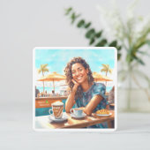 Meisje met koffiepauze (Staand voorkant)