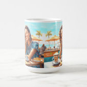 Meisje met koffiepauze koffiemok (Center)