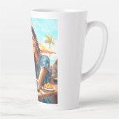 Meisje met koffiepauze latte mok (Rechts)