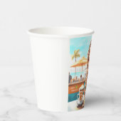 Meisje met koffiepauze papieren bekers (Rechts)