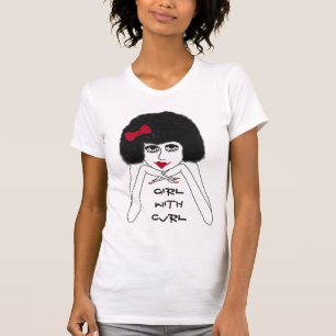Meisje Met Krul Dames Tshirt