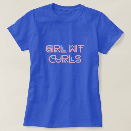 Meisje Met Krullen T-Shirt (Design voorkant)
