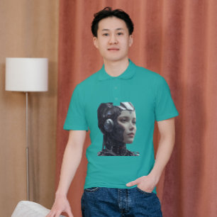Meisje met kunstmatige intelligentie T-shirt