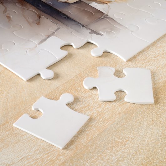 Meisje met labrador legpuzzel (Zijkant)