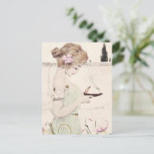 Meisje met Lamp Art Briefkaart (Staand voorkant)