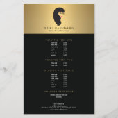 Meisje met Lashes op Faux Gold Beauty Flyer (Voorkant)