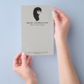 Meisje met Lashes op Lt Grey Beauty Flyer (Hand)