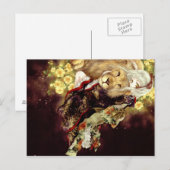 meisje met leeuwanime briefkaart (Voorkant / Achterkant)