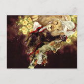 meisje met leeuwanime briefkaart (Voorkant)