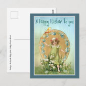 meisje met lelie van de paasvallei briefkaart (Voorkant / Achterkant)