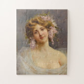 Meisje met Lilacs, Achille Beltrame Art Legpuzzel (Verticaal)