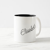 Meisje met lint tweekleurige koffiemok (Voorkant rechts)