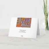 Meisje met Loom en Flowers Kaart (Achterkant)