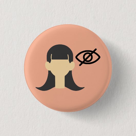 Meisje met Low Vision Button (Voorkant)