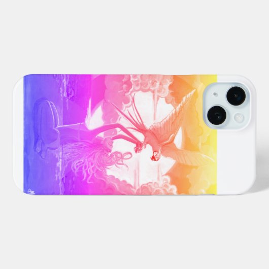 Meisje met Macaw bij zonsondergang Case-Mate iPhone Case (Achterkant (horizontaal))