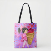 Meisje met mand Canvas tas Gift (Voorkant)