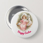 meisje met manden Button (Voorkant /achterkant)