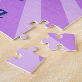 Meisje met marathonloper Jogger Pink Name Cute Legpuzzel (Zijkant)