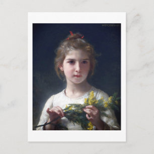 Meisje met Mimosa, Bouguereau Briefkaart
