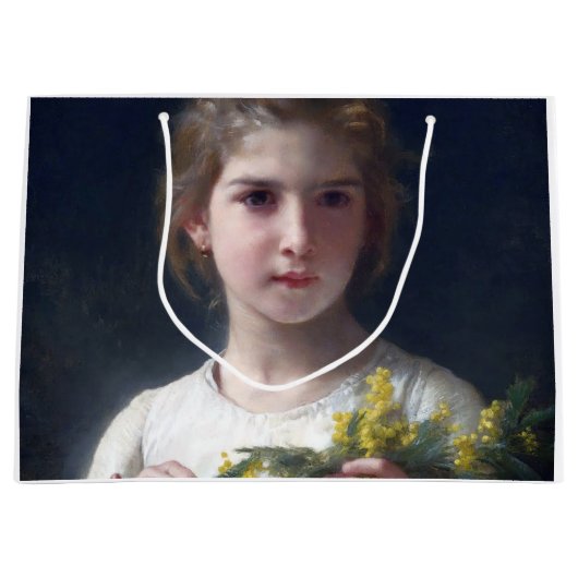 Meisje met Mimosa, Bouguereau Groot Cadeauzakje (Voorkant)
