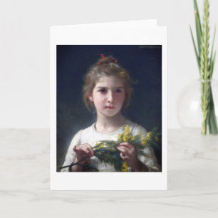 Meisje met Mimosa, Bouguereau Kaart